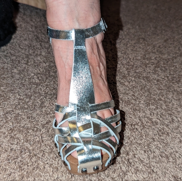 Porronet silver chunky heels size 7 - Picture 5 of 5